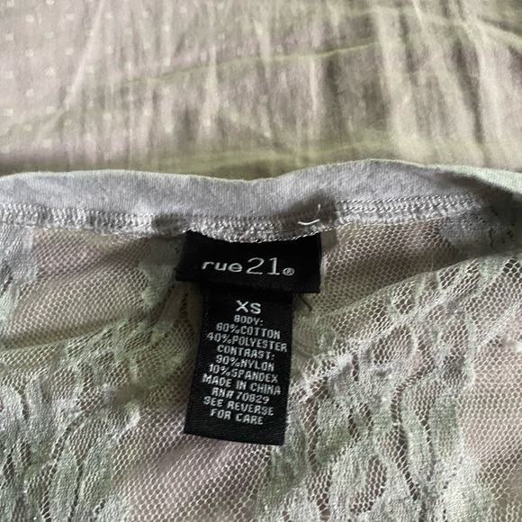 Rue21 V-Neck Tee with Cross and Wing Design - Picture 3 of 4